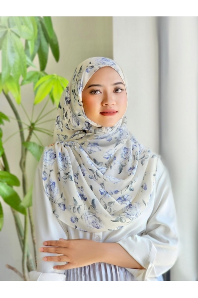 TUDUNG SEMINIT PRINTED - BLUE ROSE